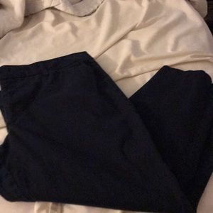 Cropped dress navy pants